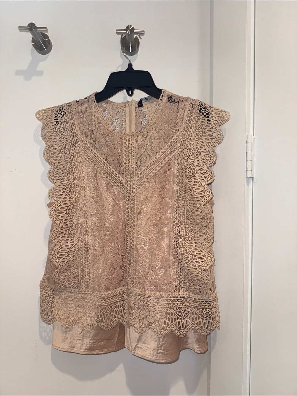 Zara Blush Lace-Trim Camisole